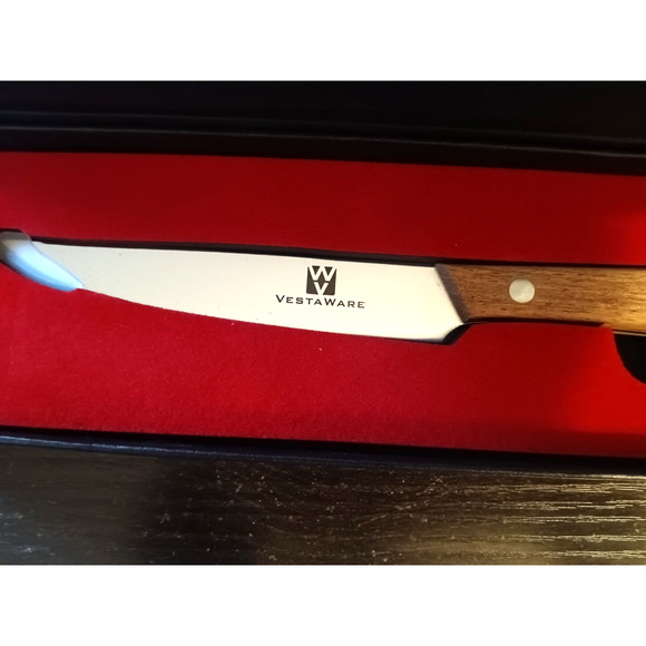 VestaWare 4.5" Utility Knife with Wooden Handle & Gift Box – New - Picture 1 of 4